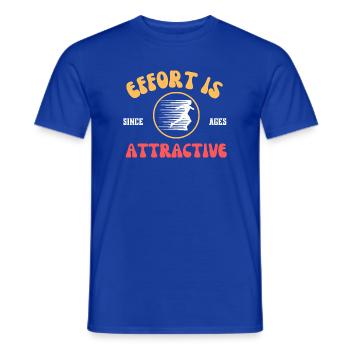 Effort is attractive - running, gym, sports wear - Men's T-Shirt - majorelle blue - Front - AI Model Male 178 light (178cm)