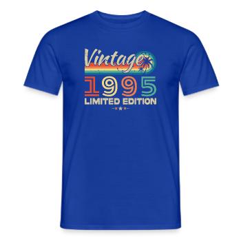1995 Vintage Rétro Cadeau D'anniversaire - T-shirt homme - bleu foncé - Devant - AI Model Male 178 light (178cm)