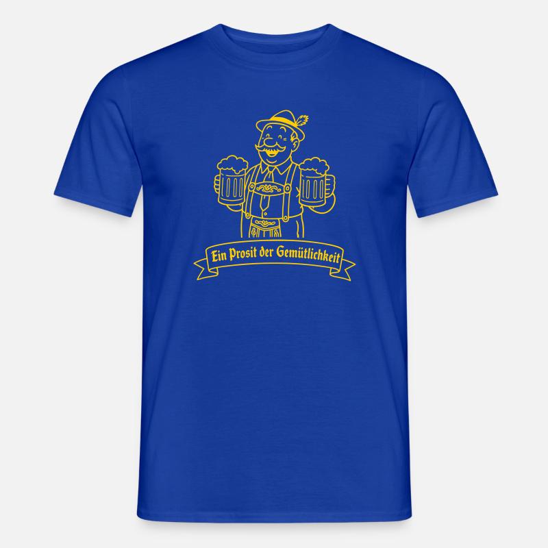 Herr Bier - Ein Prosit der Gemütlichkeit - Männer T-Shirt - Dunkelblau