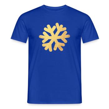 Décoration de Noël Or Flake de Neige Hiver - T-shirt homme - bleu foncé - Devant - AI Model Male 178 light (178cm)