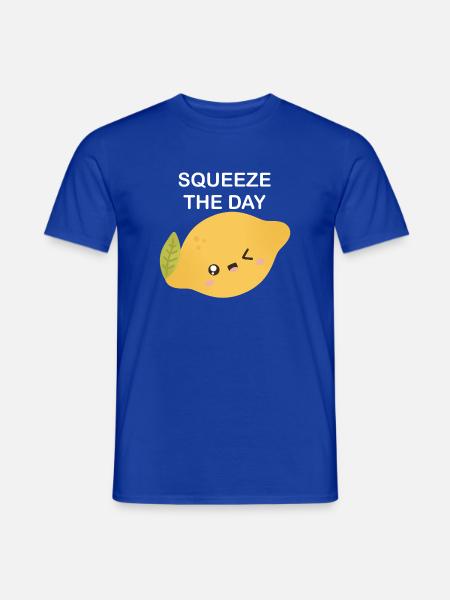 Squeeze the Day Zitronen-Charm - Männer T-Shirt - Dunkelblau