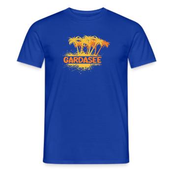 Fête : lac de Garde - T-shirt homme - bleu foncé - Devant - AI Model Male 178 light (178cm)