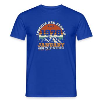 Januar 1978 Vintage-Retro-Geburtstagsgeschenk - Männer T-Shirt - Dunkelblau - Vorne - AI Model Male 178 light (178cm)