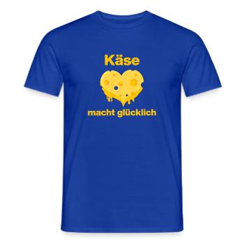 Cheese Makes You Happy, Cheeese Lover, Foodie - Men's T-Shirt - majorelle blue - Front - AI Model Male 178 light (178cm)