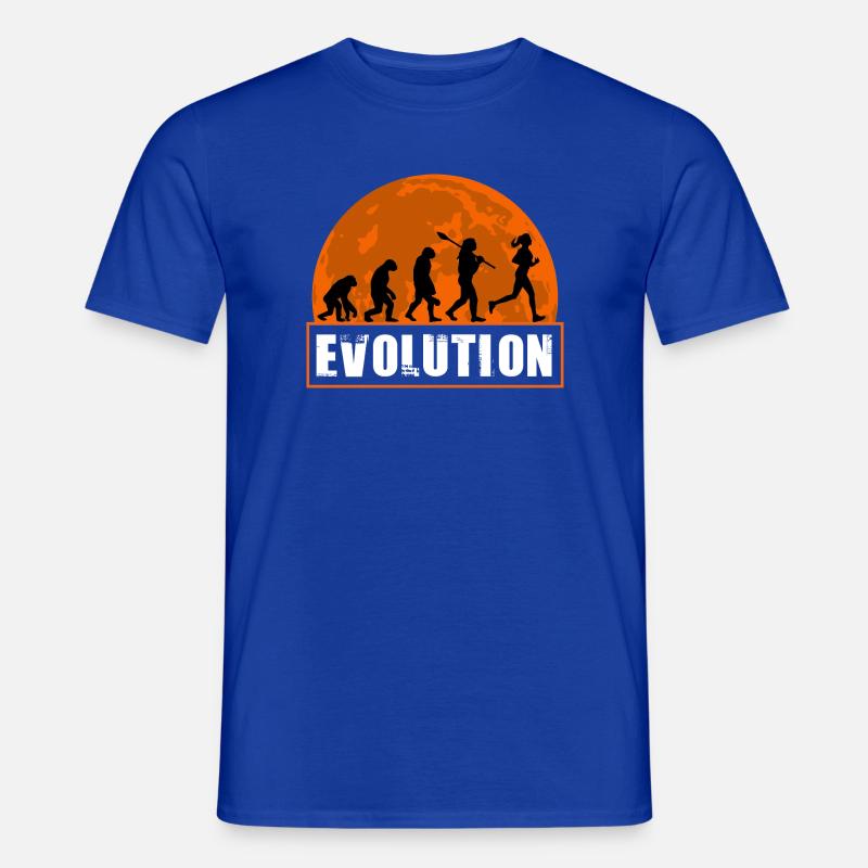 Running Evolution Running Girl Marathon Runner - Männer T-Shirt - Dunkelblau