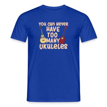 You Can Never Have Too Many Ukuleles Music Art - Männer T-Shirt - Dunkelblau - Vorne - AI Model Male 178 light (178cm)