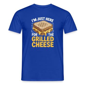 Amateur de fromage grillé - Je suis juste ici - T-shirt homme - bleu foncé - Devant - AI Model Male 178 light (178cm)