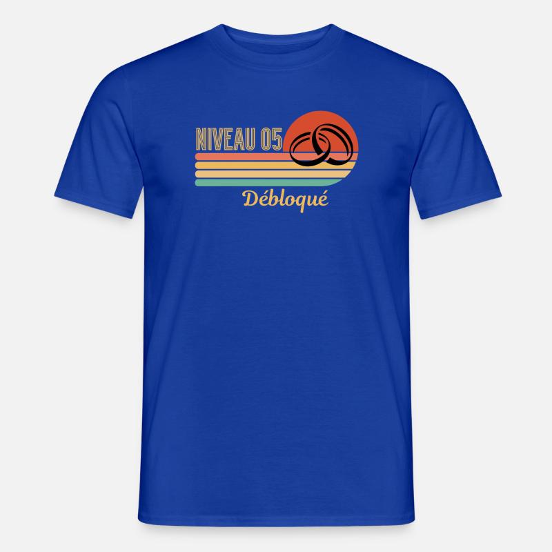Level 05 Freigeschaltetes Retro-Grafikdesign - Männer T-Shirt - Dunkelblau