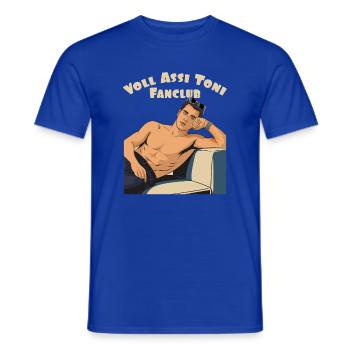 Toni's Fanclub - Men's T-Shirt - majorelle blue - Front - AI Model Male 178 light (178cm)