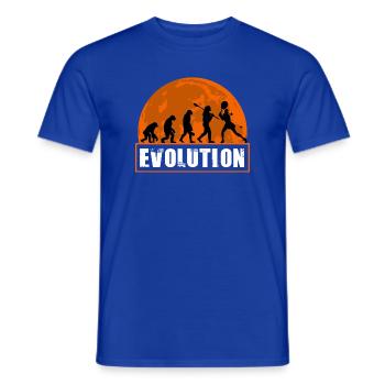 Entwicklung der Tennisspieler-Vintage-Silhouette - Männer T-Shirt - Dunkelblau - Vorne - AI Model Male 178 light (178cm)