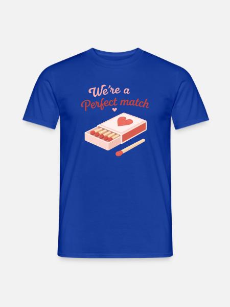 Perfektes Match Liebeszitat süßes Paar-Design - Männer T-Shirt - Dunkelblau