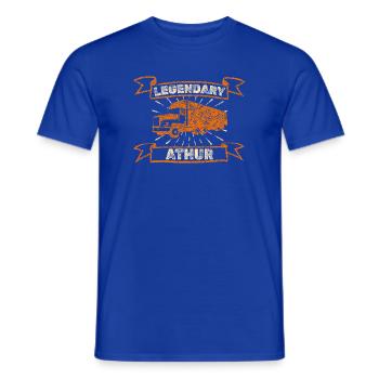 Legendary Truck Orange Athur - Men's T-Shirt - majorelle blue - Front - AI Model Male 178 light (178cm)