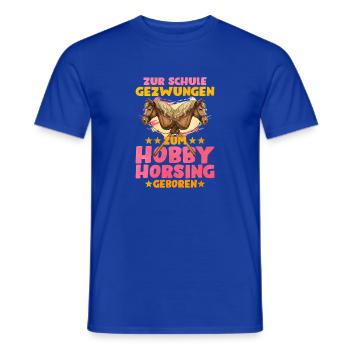 Zur Schule Gezwungen Hobby Horsing - Männer T-Shirt - Dunkelblau - Vorne - AI Model Male 178 light (178cm)
