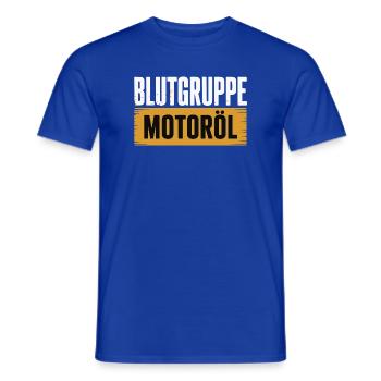 Groupe sanguin : conception du tournevis à huile moteur - T-shirt homme - bleu foncé - Devant - AI Model Male 178 light (178cm)