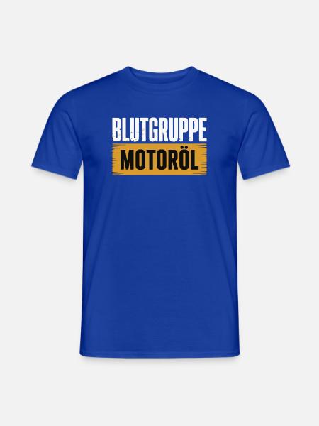 Blutgruppe Motoröl Schrauber Design - Männer T-Shirt - Dunkelblau