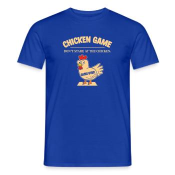 Poulet Game Over Humour Cartoon - T-shirt homme - bleu foncé - Devant - AI Model Male 178 light (178cm)