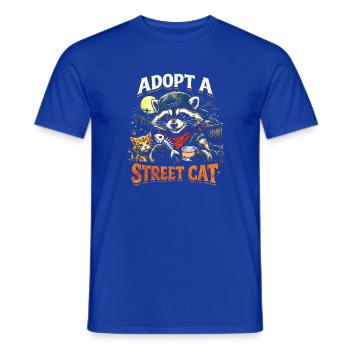 Adopt a Street Cat - Men's T-Shirt - majorelle blue - Front - AI Model Male 178 light (178cm)