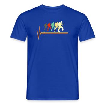 Retro-Wander-Heartbeat-Puls-Silhouette - Männer T-Shirt - Dunkelblau - Vorne - AI Model Male 178 light (178cm)