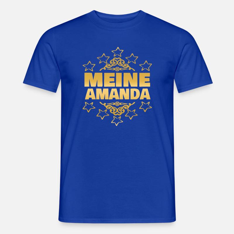 Amanda als Ehefrau - Männer T-Shirt - Dunkelblau
