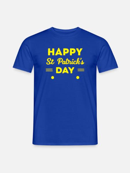 Saint-Patrick Neon Jaune Joyeux Jour - T-shirt homme - bleu foncé
