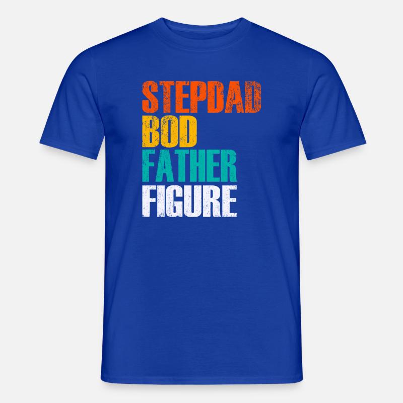 Stepdad Bod Father Figure Gradient - Men’s T-shirt - majorelle blue