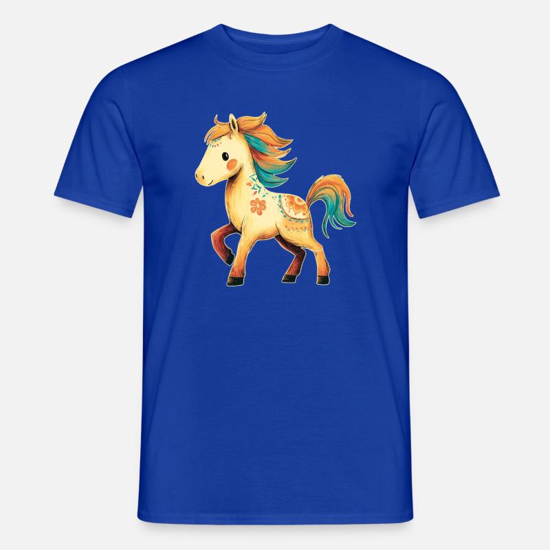 Heste Pony - Mænd T-shirt - mørkeblå