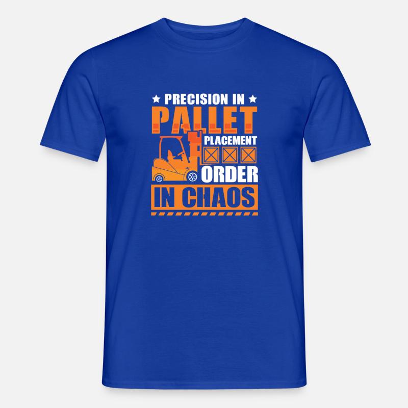 Staplerfahrer Englisch Spruch Stapler - Männer T-Shirt - Dunkelblau