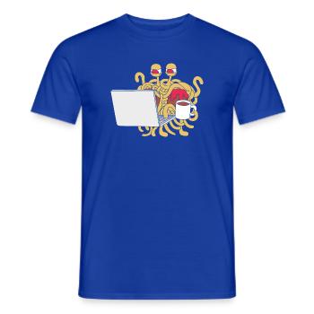 Flying Spaghetti Monster Pastafari FSM Atheist - Männer T-Shirt - Dunkelblau - Vorne - AI Model Male 178 light (178cm)