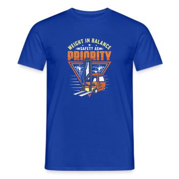 Forklift Driver English Saying Forklift - Men's T-Shirt - majorelle blue - Front - AI Model Male 178 light (178cm)