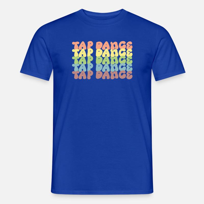 Regenbogen Tapdance Muster - Männer T-Shirt - Dunkelblau