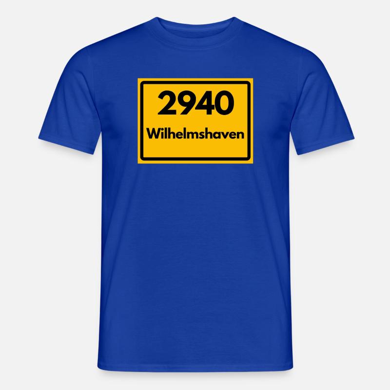 OLD POSTCODE POSTCODE RETRO 2940 WILHELMSHAVEN - Men's T-Shirt - majorelle blue