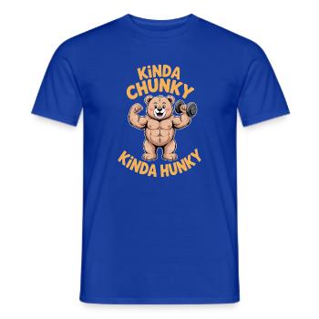 Gym Bear Chunky Hunky Joke Fitness Sayings Gift - Men's T-Shirt - majorelle blue - Front - AI Model Male 178 light (178cm)