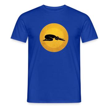 Warrior II Yoga Pose Silhouette Sun Design - Men's T-Shirt - majorelle blue - Front - AI Model Male 178 light (178cm)