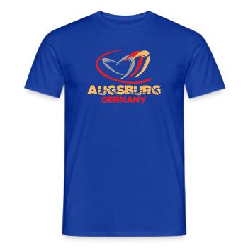 Germany - Augsburg - Männer T-Shirt - Dunkelblau - Vorne - AI Model Male 178 light (178cm)