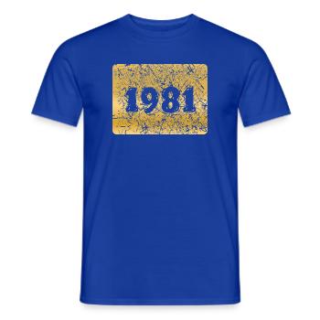 1981 - Männer T-Shirt - Dunkelblau - Vorne - AI Model Male 178 light (178cm)
