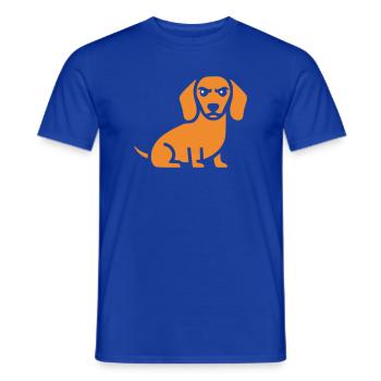 Dackel Hund Flat Design - Männer T-Shirt - Dunkelblau - Vorne - AI Model Male 178 light (178cm)