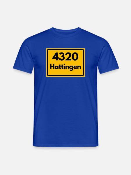 ALTE POSTLEITZAHL PLZ RETRO 4320 HATTINGEN – NRW - Männer T-Shirt - Dunkelblau