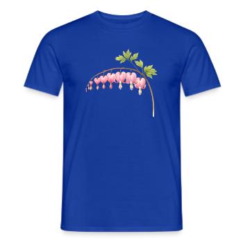 Bleeding Heart Pink Spring Flower - Men's T-Shirt - majorelle blue - Front - AI Model Male 178 light (178cm)