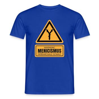 MENICISMUS - Warnzeichen Gegen Patriarchale Gewalt - Männer T-Shirt - Dunkelblau - Vorne - AI Model Male 178 light (178cm)