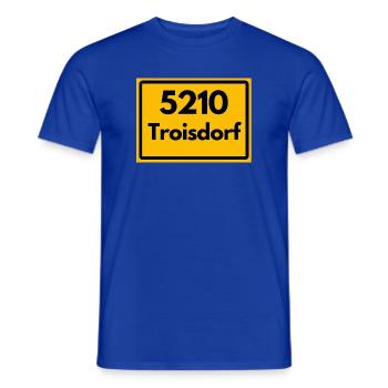 ALTE POSTLEITZAHL PLZ RETRO 5210 TROISDORF - Männer T-Shirt - Dunkelblau - Vorne - AI Model Male 178 light (178cm)
