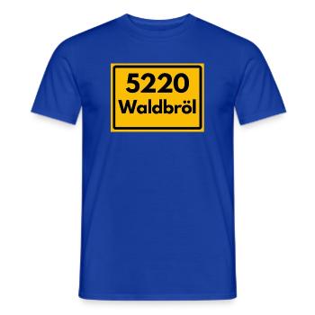 ALTE POSTLEITZAHL PLZ RETRO  5220 WALDBRÖL - Männer T-Shirt - Dunkelblau - Vorne - AI Model Male 178 light (178cm)