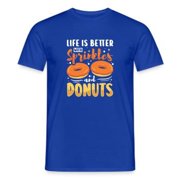 Donut fast food - Men's T-Shirt - majorelle blue - Front - AI Model Male 178 light (178cm)