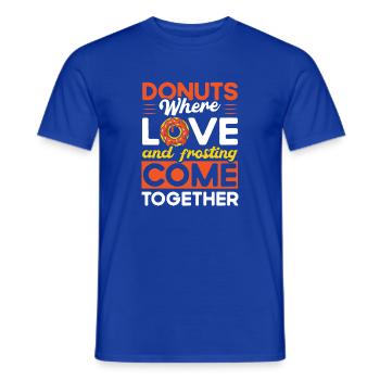 Donut fast food - Men's T-Shirt - majorelle blue - Front - AI Model Male 178 light (178cm)