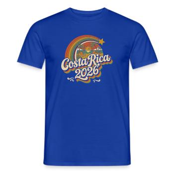 Costa Rica 2026 Retro Sunset - Männer T-Shirt - Dunkelblau - Vorne - AI Model Male 178 light (178cm)