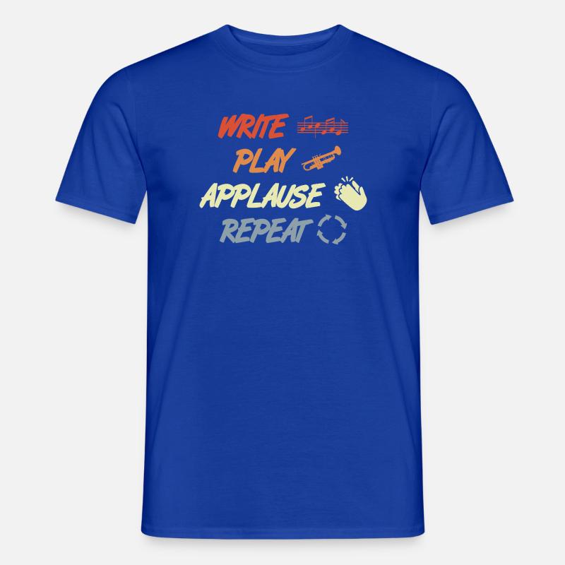 Write Play Applause Repeat - Männer T-Shirt - Dunkelblau