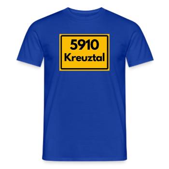 ALTE POSTLEITZAHL PLZ RETRO 5910 KREUZTAL - Männer T-Shirt - Dunkelblau - Vorne - AI Model Male 178 light (178cm)
