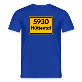 ALTE POSTLEITZAHL PLZ RETRO 5930 HÜTTENTAL - Männer T-Shirt - Dunkelblau - Vorne - AI Model Male 178 light (178cm)