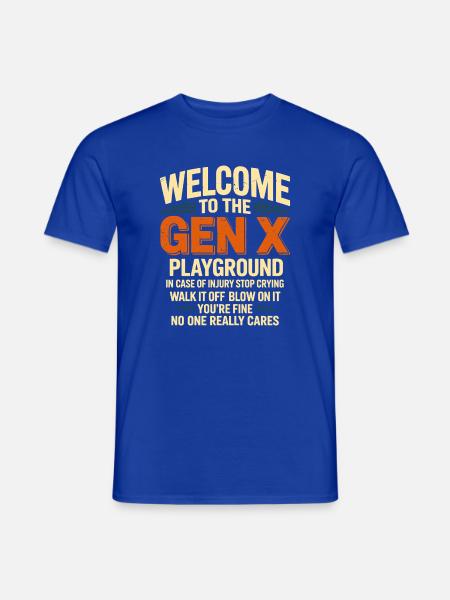 Willkommen auf dem Spielplatz der Generation X - Männer T-Shirt - Dunkelblau