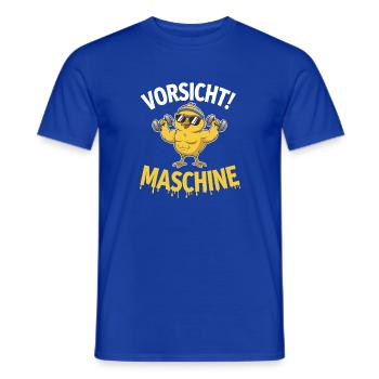  Vorsicht Maschine Lustiges Fitness Küken Mit - Männer T-Shirt - Dunkelblau - Vorne - AI Model Male 178 light (178cm)