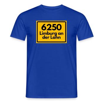ALTE POSTLEITZAHL PLZ 6250 LIMBURG AN DER LAHN - Männer T-Shirt - Dunkelblau - Vorne - AI Model Male 178 light (178cm)